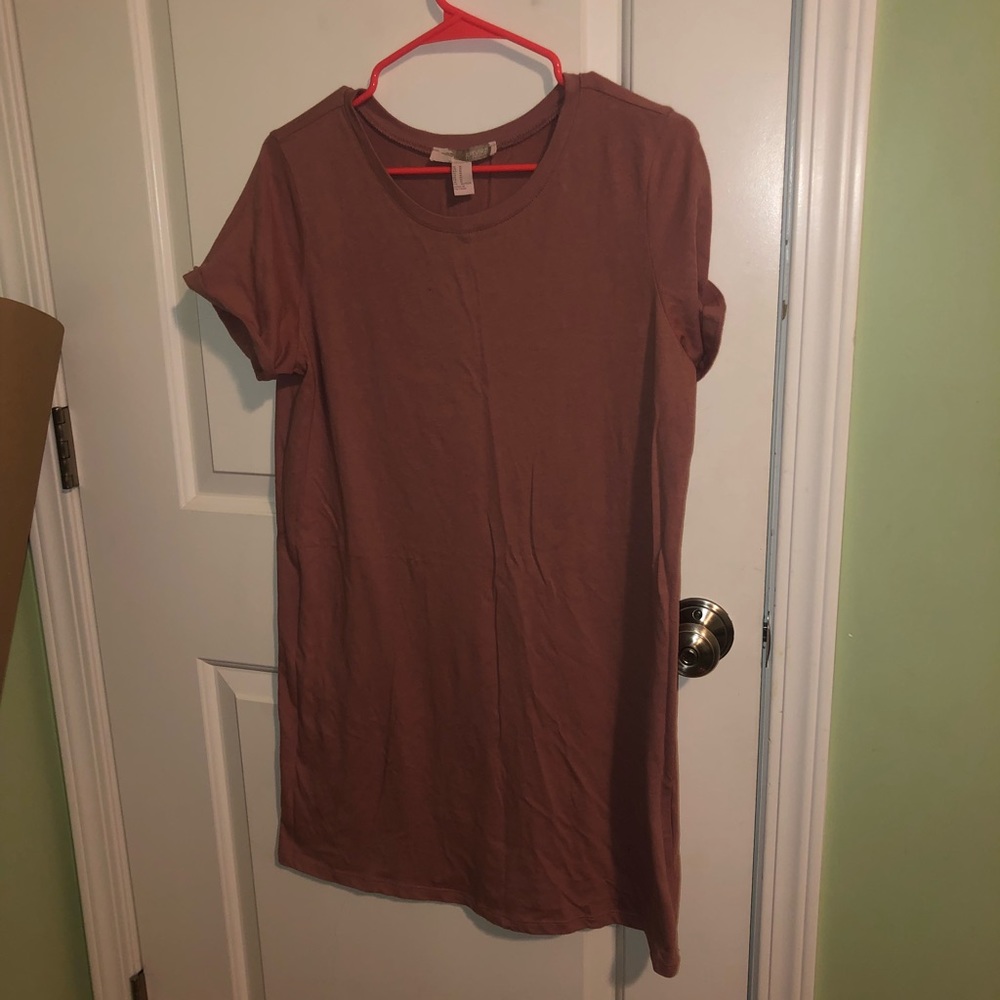 Mauve t shirt dress!